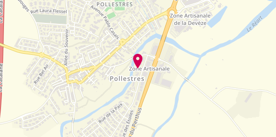 Plan de VILA Pompes Funèbres & Ambulances Pollestres, 10 Rue Lô Pou Del Gel, 66450 Pollestres