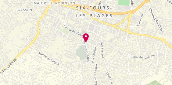 Plan de Pompes Funebres et Marbrerie Avella, Rue Séverin Saurin, 83140 Six-Fours-les-Plages