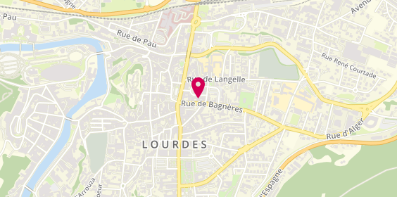Plan de Pompes funèbres PFG LOURDES, 12 place de l'Église, 65100 Lourdes