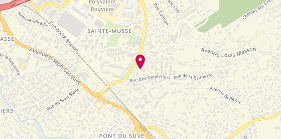 Plan de Centre Funeraire Toulonnais - Pompes Funebres Dele, 102 Rue Genévriers, 83100 Toulon