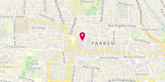 Plan de Pompes funèbres PFG TARBES, 9 Rue Brauhauban, 65000 Tarbes