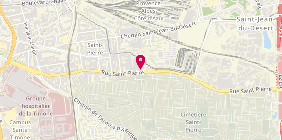 Plan de Pompes Funèbres Pincède, 431 Rue Saint-Pierre, 13005 Marseille