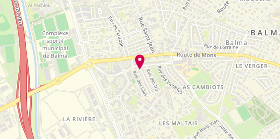 Plan de Pompes Funèbres GIMENEZ St Jeannaises - Balma Toulouse, 21 Rue des Oeillets, 31130 Balma