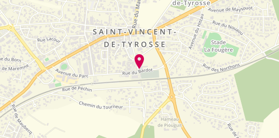 Plan de Pompes Funèbres des Pins, 17 Rue des Pyrénées, 40230 Saint-Vincent-de-Tyrosse