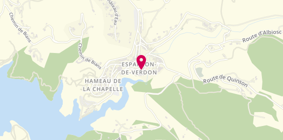 Plan de Caveaux d'Esparron, Le Village Place de la Mairie, 04800 Esparron-de-Verdon