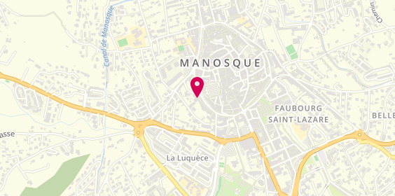 Plan de Pompes Funebres et Marbrerie Funexia, 37 Boulevard Elemir Bourges, 04100 Manosque