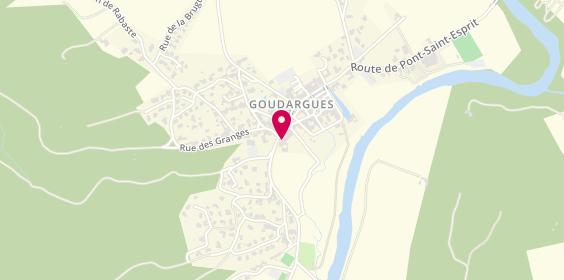 Plan de Pompes Funèbres Vignal-Gourjon, 2 Rue des Granges, 30630 Goudargues