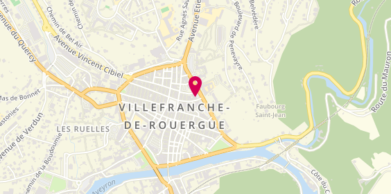 Plan de Pompes funèbres PFG VILLEFRANCHE-DE-ROUERGUE, 23 Allée Aristide Briand, 12200 Villefranche-de-Rouergue