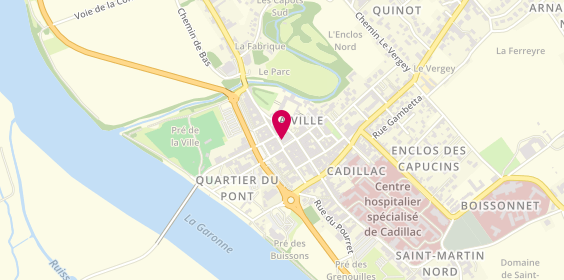Plan de Pompes Funèbres CLAVERIE - le Choix Funéraire, 7 Pl. Des Allées, 33410 Cadillac-sur-Garonne