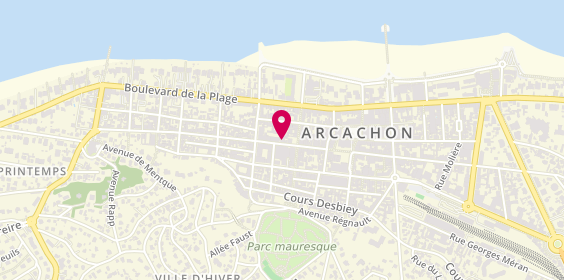 Plan de Pompes funèbres PFG ARCACHON, 55 Cr Lamarque de Plaisance, 33120 Arcachon