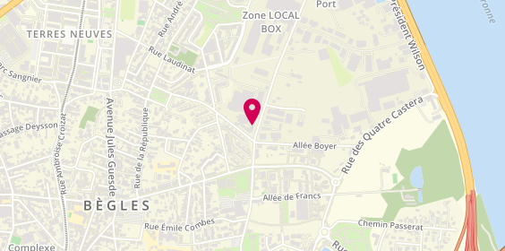 Plan de Pompes Funèbres du Centre BEGLES / BORDEAUX/ CHAMBRES FUNERAIRES, Pres de la Mairie
130 avenue du Maréchal Leclerc, 33130 Bègles