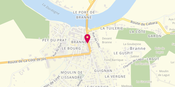 Plan de Branne Pompes Funèbres - B.P.F - Astreinte décès 24H/7J, 27 Rue Emmanuel Roy, 33420 Branne