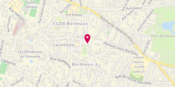 Plan de Pompes funèbres PFG BORDEAUX - Rue de l'Église, 3 Rue de l'Église, 33200 Bordeaux
