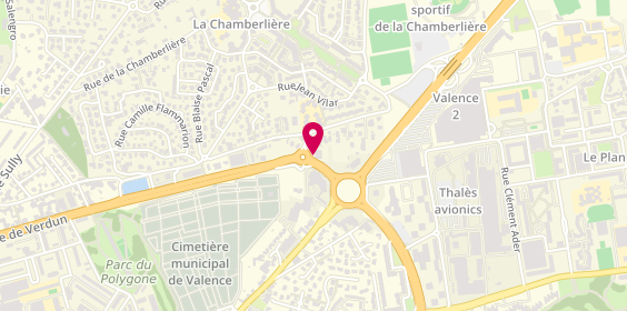 Plan de Pompes Funèbres Vallon Valence, 224 Rue Barnave, 26000 Valence