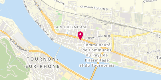 Plan de Centre Funéraire Pollet - Juge, 90 avenue Jean Jaurès, 26600 Tain-l'Hermitage