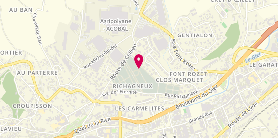 Plan de Pompes Funèbres PF de Saint Chamond - le Choix Funéraire, 11 Place Liberté, 42400 Saint-Chamond