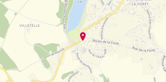 Plan de Pompes Funèbres Labonne, 4 Route de la Forêt, 87130 Châteauneuf-la-Forêt