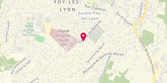 Plan de Pompes funèbres PFG SAINTE-FOY-LÈS-LYON, 37 chemin de Montray, 69110 Sainte-Foy-lès-Lyon