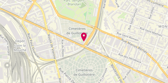 Plan de Pompes Funèbres de France, 209 avenue Berthelot, 69007 Lyon