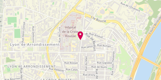 Plan de Pompes Funèbres de France, 87 grande Rue de la Croix-Rousse, 69004 Lyon