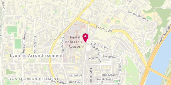 Plan de Pompes funèbres PFG LYON 04, 99 grande Rue de la Croix-Rousse, 69004 Lyon