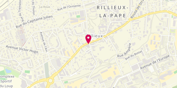 Plan de POMPES FUNÈBRES PINAULT ET MARBRERIE PINAULT à Rillieux Caluire Lyon, 2 Rue du Général Brosset, 69140 Rillieux-la-Pape