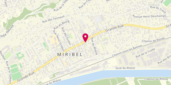 Plan de POMPES FUNÈBRES PINAULT à Miribel, 1174 Grande Rue, 01700 Miribel