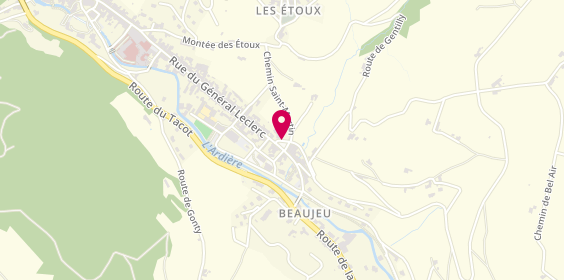 Plan de Centre Funeraire de Beaujeu-Marbrerie Pa, Place de la Paix, 69430 Beaujeu