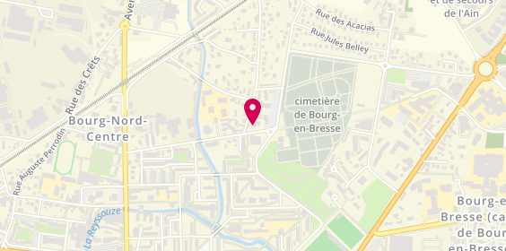 Plan de Pompes funèbres PFG BOURG-EN-BRESSE, 15 avenue de l'Égalité, 01000 Bourg-en-Bresse