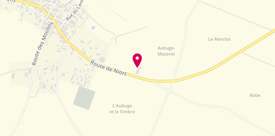 Plan de Pompes Funebres Bremand Pouzet, 65 Route de Niort, 79210 Saint-Hilaire-la-Palud