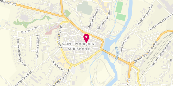 Plan de Pompes funèbres PFG SAINT-POURÇAIN-SUR-SIOULE, 15 Rue Séguier, 03500 Saint-Pourçain-sur-Sioule