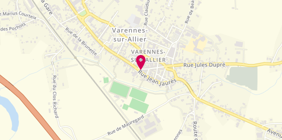 Plan de Pompes Funèbres Meunier, 3 Rue Antoine Fayard, 03150 Varennes-sur-Allier