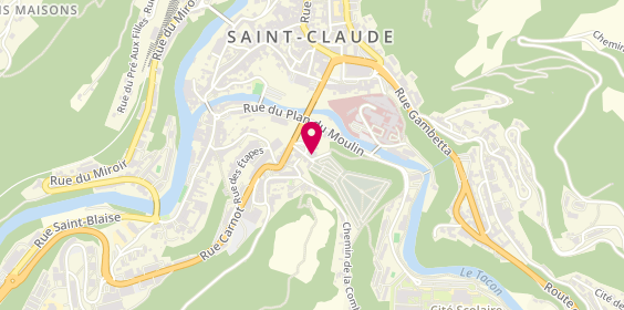 Plan de Pompes funèbres PFG SAINT-CLAUDE, 3 avenue du Cimetière, 39200 Saint-Claude