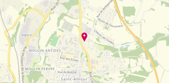Plan de Pompes Funèbres Bertrand - Saint-Amour, 2 Rue de Bellegarde, 39160 Saint-Amour