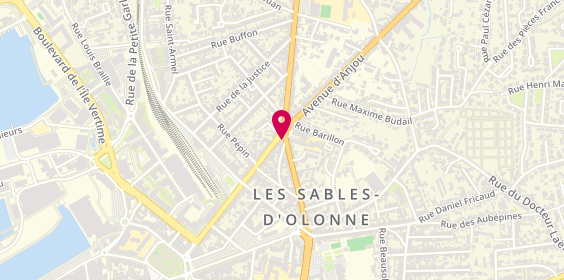 Plan de Pompes funèbres PFG LES SABLES-d'OLONNE, 40 avenue Jean Jaurès, 85100 Les Sables-d'Olonne