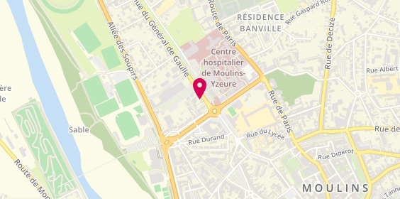 Plan de Pompes Funèbres Krost, 7 avenue du Général de Gaulle, 03000 Moulins