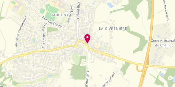 Plan de Pompes Funèbres Services Andriot Aubigny, 3 Rue de Bel Air, 85430 Aubigny