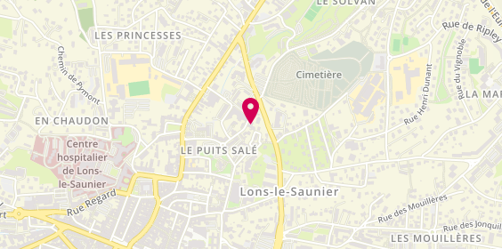 Plan de Pompes Funebres et Marbrerie Galetti, 120 Rue Désiré Monnier, 39000 Lons-le-Saunier