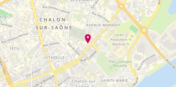 Plan de Pompes Funèbres Marbrerie Brigitte Rolland, 4 Rue de Belfort, 71100 Chalon-sur-Saône