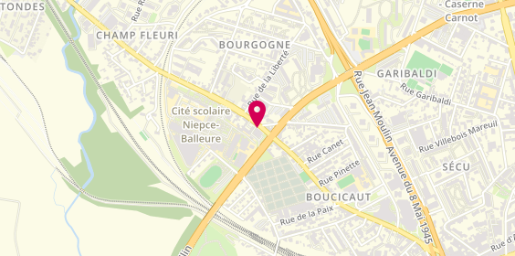 Plan de Centre Funéraire Rolet, 115 avenue Boucicaut, 71100 Chalon-sur-Saône