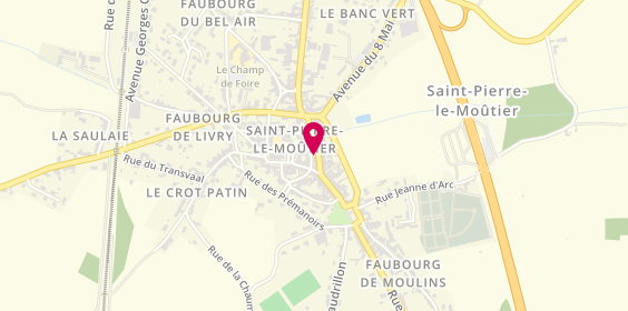 Plan de Pompes Funèbres Landon, 11 Rue de Paris, 58240 Saint-Pierre-le-Moûtier