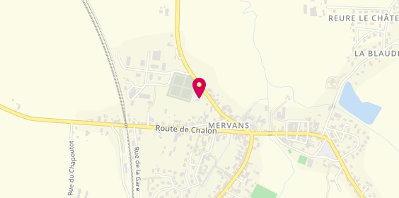 Plan de Pompes Funebres Marbrerie Paccaud, 3V Route de Dijon, 71310 Mervans