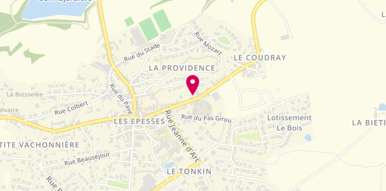 Plan de Pompes Funèbres Bienne Gourdon, 43 Rue de Lattre de Tassigny, 85590 Les Epesses