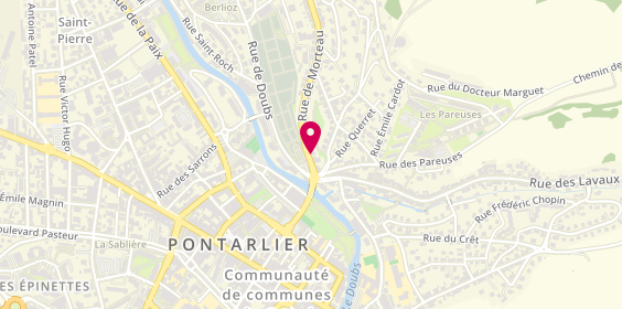 Plan de Pompes Funèbres et Marbrerie VIAL GUILLIN - PFG PORTALIER, 6 Rue de Morteau, 25300 Pontarlier