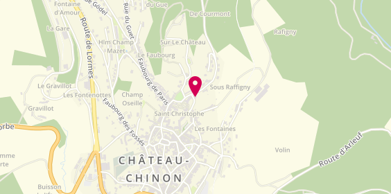 Plan de Pompes Funèbres Brochet, 2 place du Château, 58120 Château-Chinon (Ville)