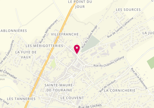 Plan de Pompes Funebres Champigny - Ranche, 5 Place Saint Michel, 37800 Sainte-Maure-de-Touraine