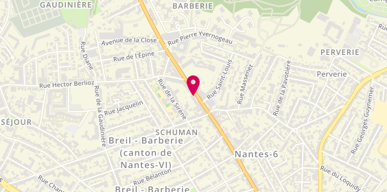 Plan de Coopérative Funéraire - Pompes Funèbres Nantes, 119 Boulevard Robert Schuman, 44300 Nantes