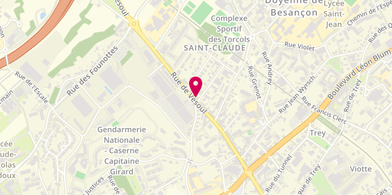 Plan de Philae Services Funeraires, 76 Rue de Vesoul, 25000 Besançon