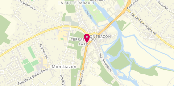 Plan de POMPES FUNÈBRES MARBRERIE RANCHER - Astreinte Décès Tours 24H/7J, 2 place Brentwood, 37250 Montbazon