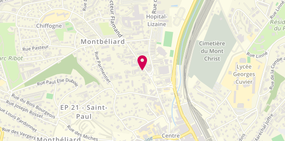 Plan de Pompes funèbres PFG MONTBÉLIARD, 3 avenue du Maréchal Foch, 25200 Montbéliard